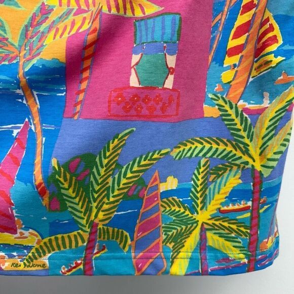 Ken Done Women’s Vintage 90s Pop Art “Sunday" 1982 Artwork Van Gogh Elastic Wais - Picture 9 of 9